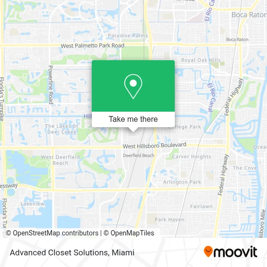 Advanced Closet Solutions map