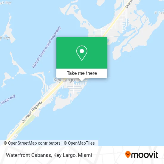 Waterfront Cabanas, Key Largo map