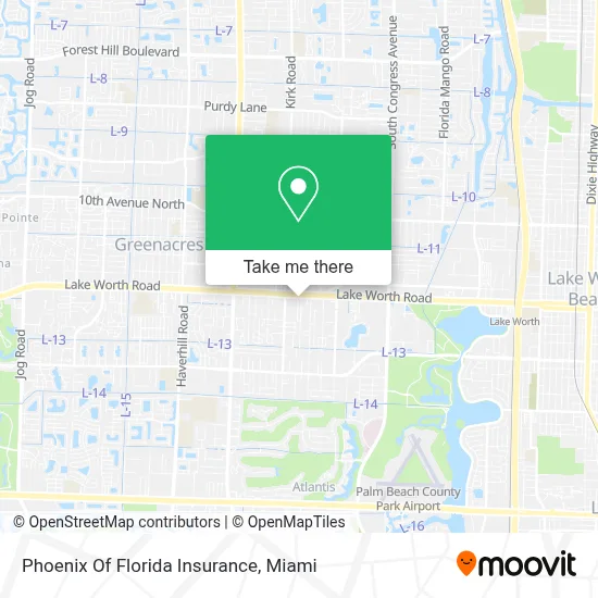 Phoenix Of Florida Insurance map