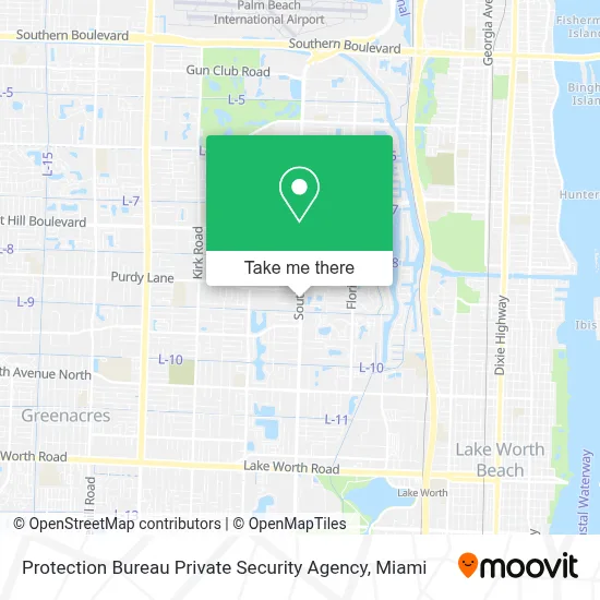 Protection Bureau Private Security Agency map