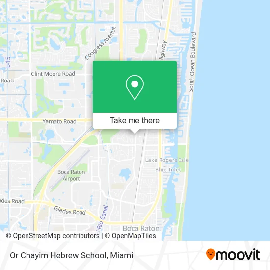 Or Chayim Hebrew School map
