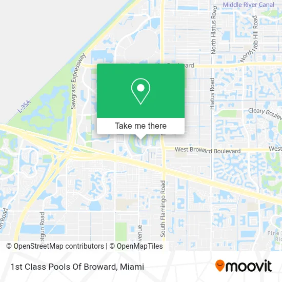 1st Class Pools Of Broward map