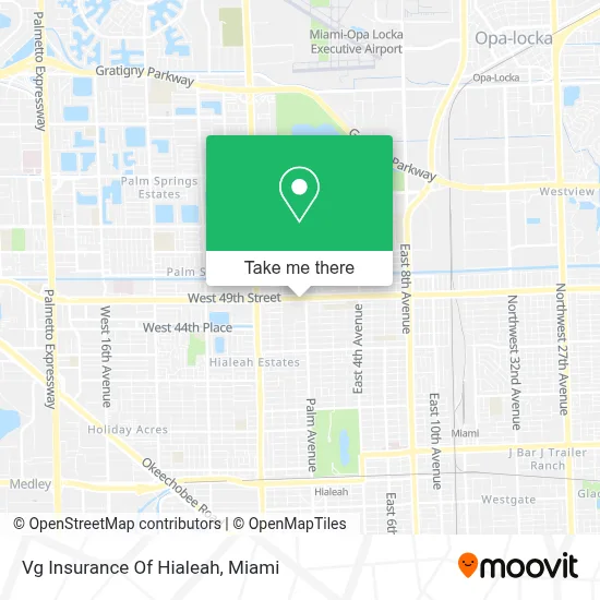 Vg Insurance Of Hialeah map