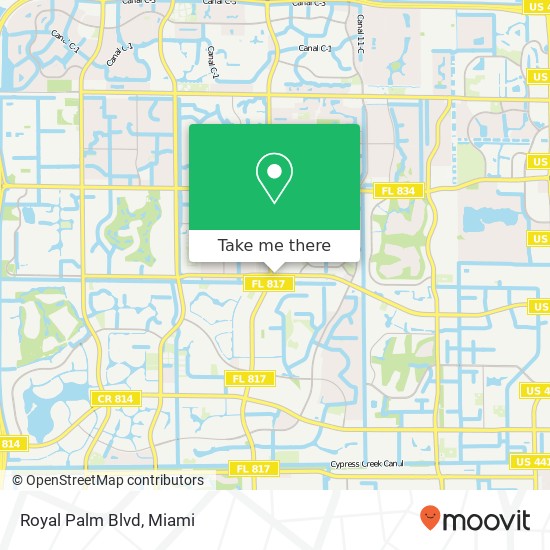 Mapa de Royal Palm Blvd