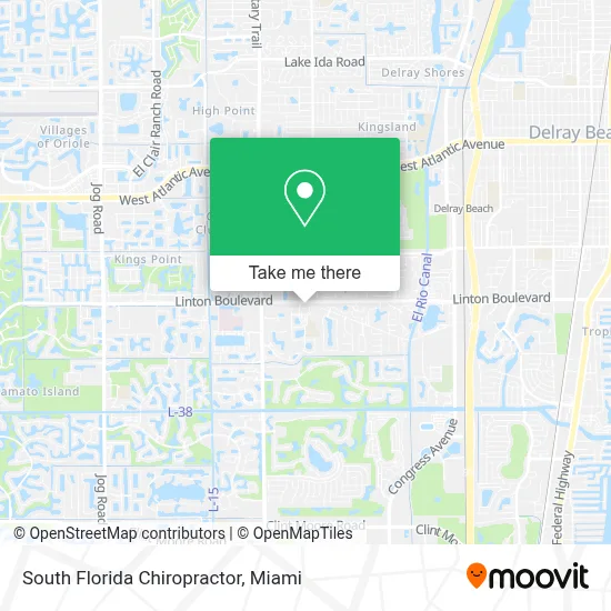 South Florida Chiropractor map