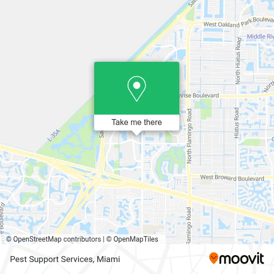 Pest Support Services map