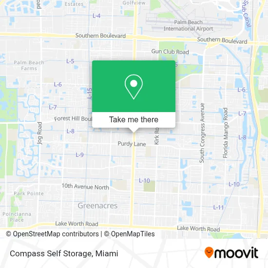 Compass Self Storage map