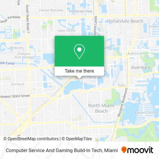 Computer Service And Gaming Build-In Tech map