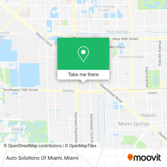 Auto Solutions Of Miami map
