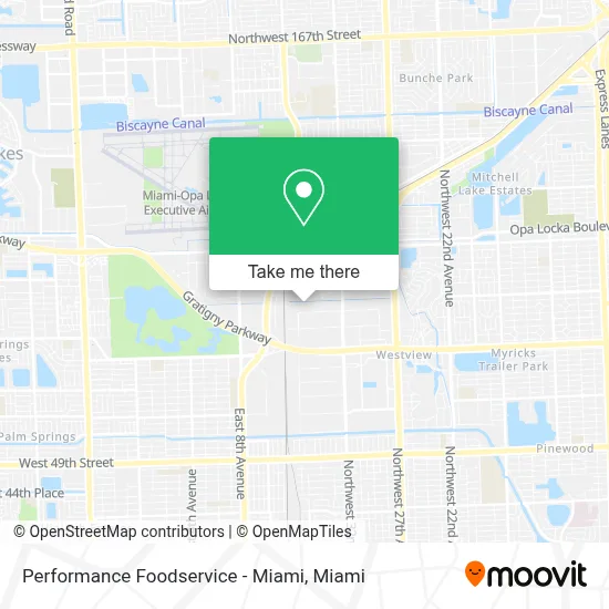 Performance Foodservice - Miami map
