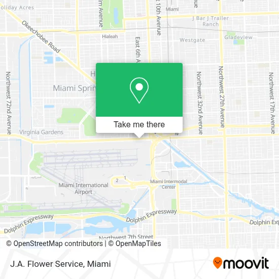 J.A. Flower Service map