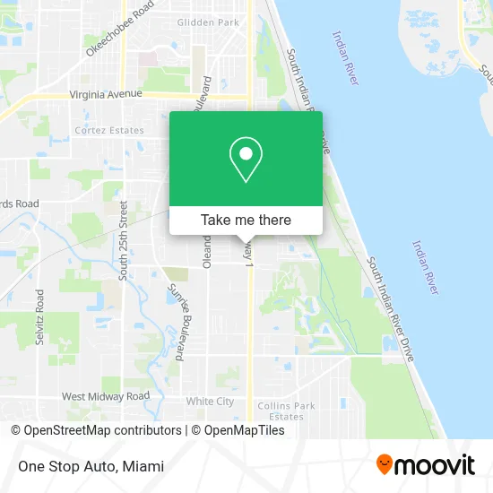One Stop Auto map