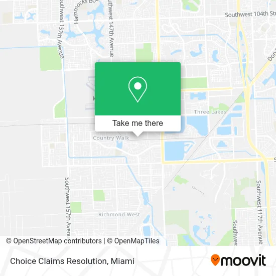 Choice Claims Resolution map