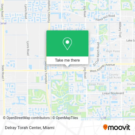 Delray Torah Center map