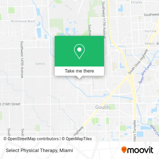 Select Physical Therapy map