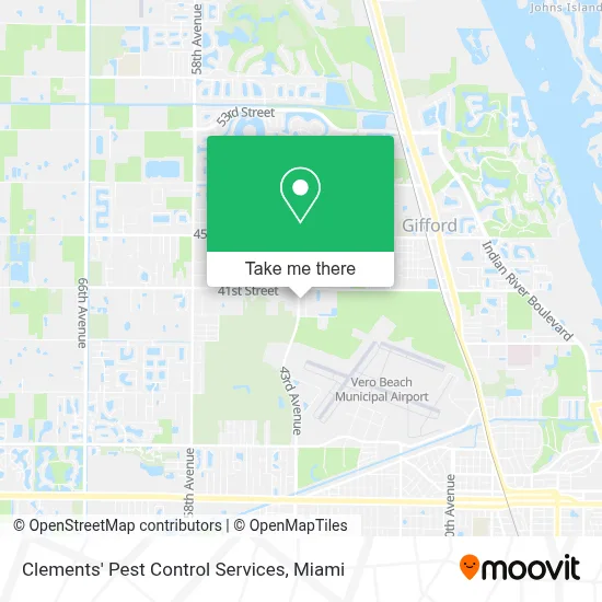 Clements' Pest Control Services map