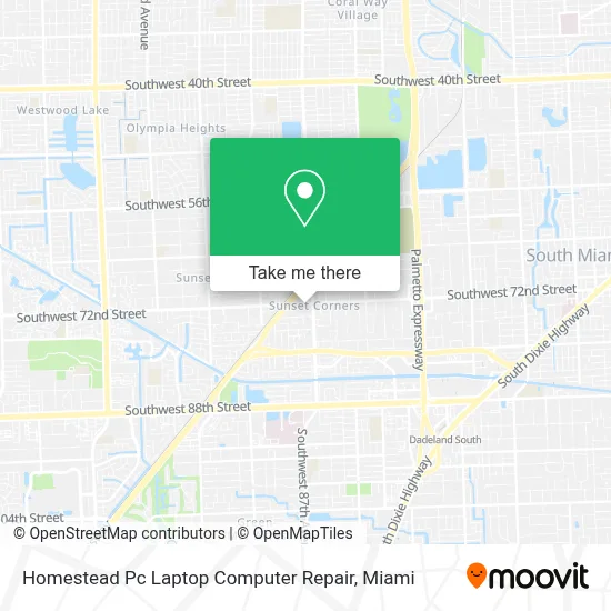 Homestead Pc Laptop Computer Repair map
