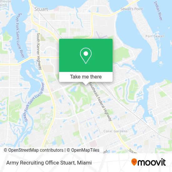 Army Recruiting Office Stuart map