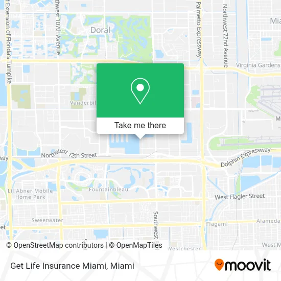 Get Life Insurance Miami map