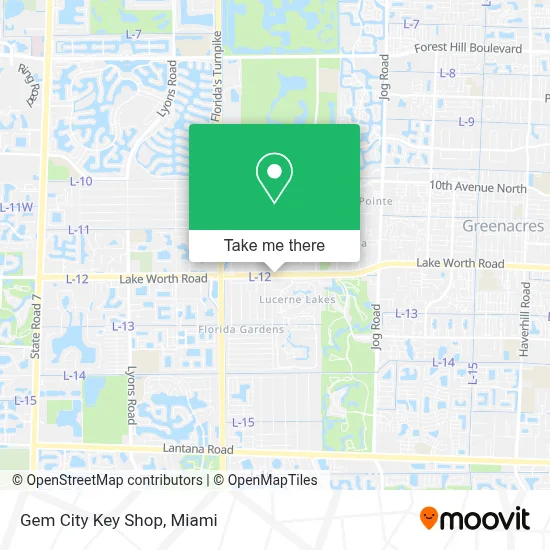 Gem City Key Shop map