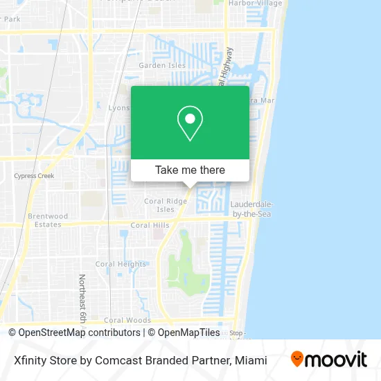 Xfinity Store by Comcast Branded Partner map