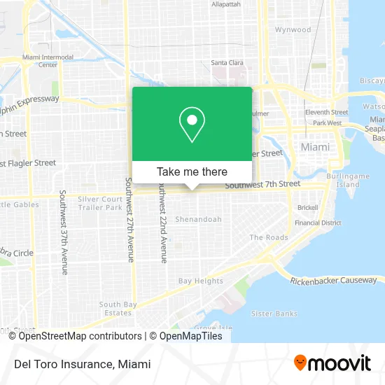 Del Toro Insurance map