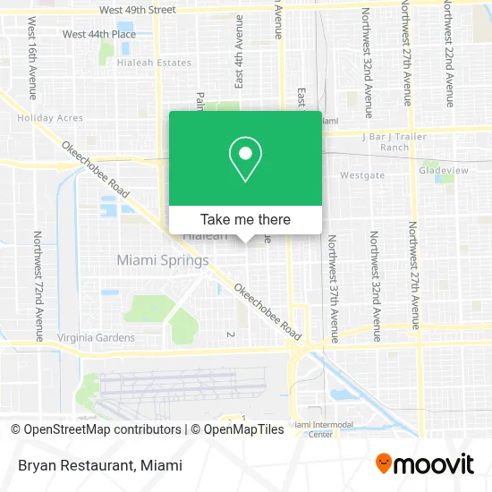 Bryan Restaurant map