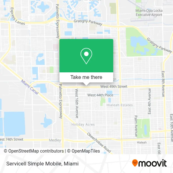 Servicell Simple Mobile map