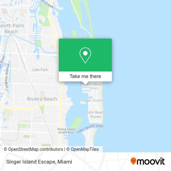 Singer Island Escape map