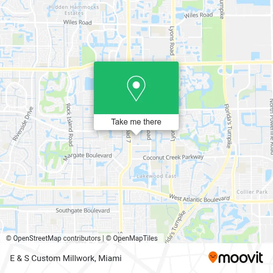 E & S Custom Millwork map