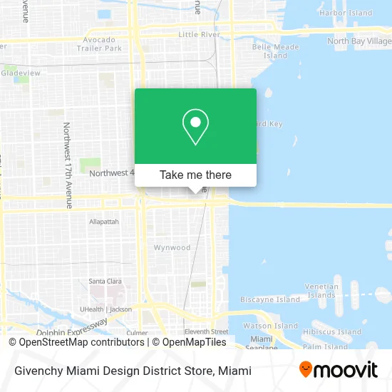 Givenchy Miami Design District Store map
