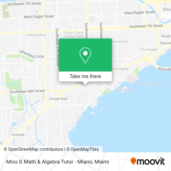 Miss G Math & Algebra Tutor - Miami map
