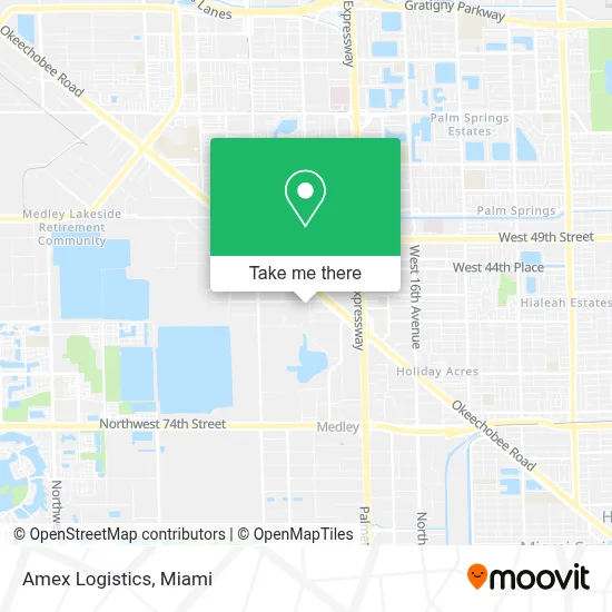 Amex Logistics map