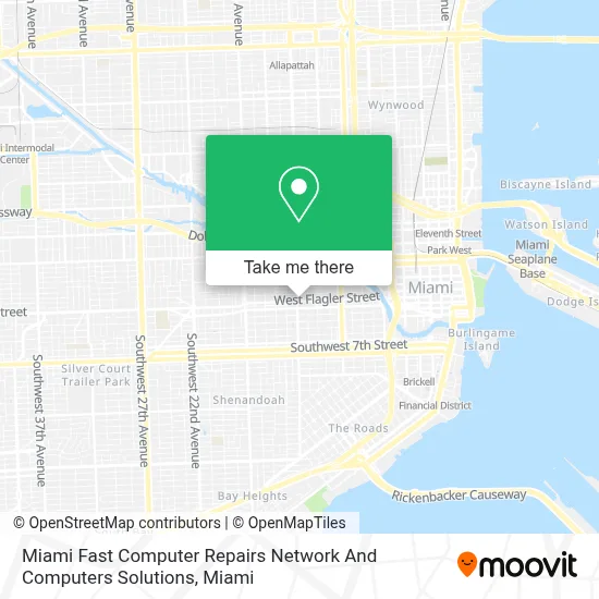 Miami Fast Computer Repairs Network And Computers Solutions map
