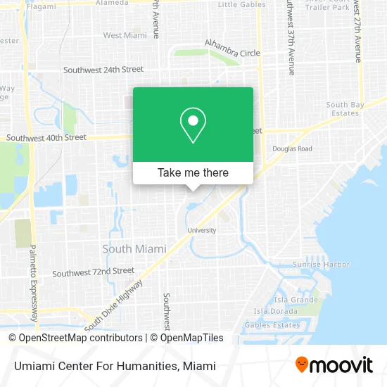 Umiami Center For Humanities map