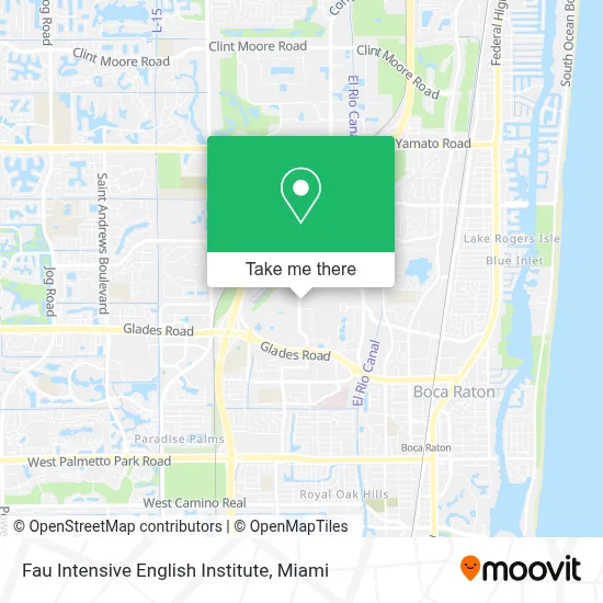 Fau Intensive English Institute map