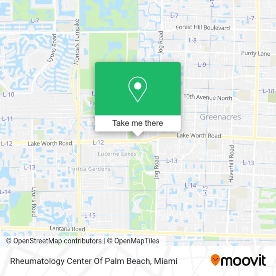 Rheumatology Center Of Palm Beach map