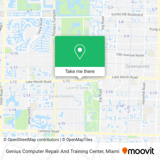 Genius Computer Repair And Training Center map