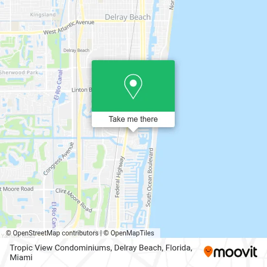Tropic View Condominiums, Delray Beach, Florida map