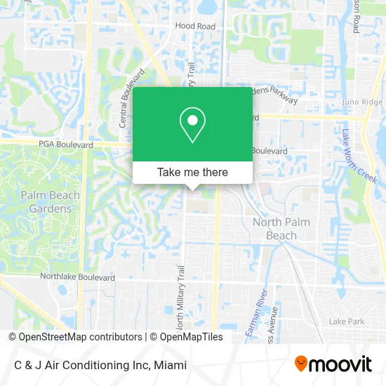 C & J Air Conditioning Inc map