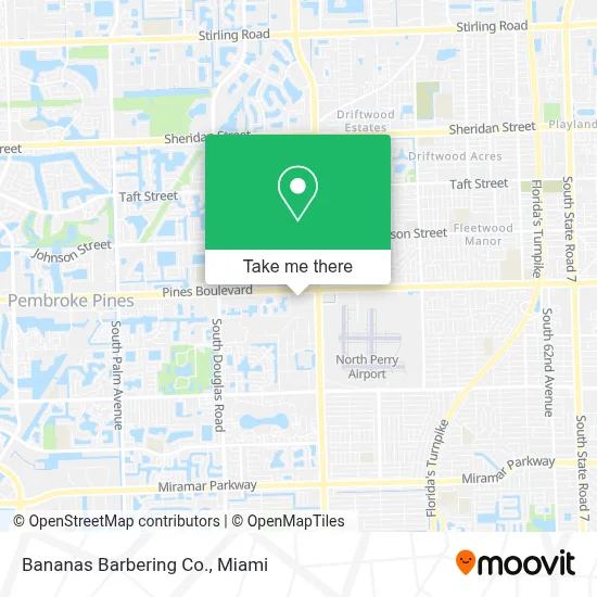 Bananas Barbering Co. map