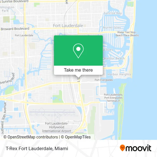 T-Rex Fort Lauderdale map