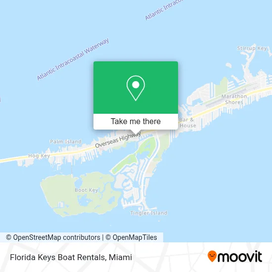 Florida Keys Boat Rentals map