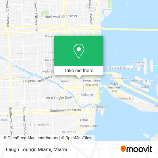 Laugh Lounge Miami map