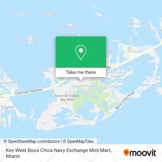 Key West Boca Chica Navy Exchange Mini Mart map