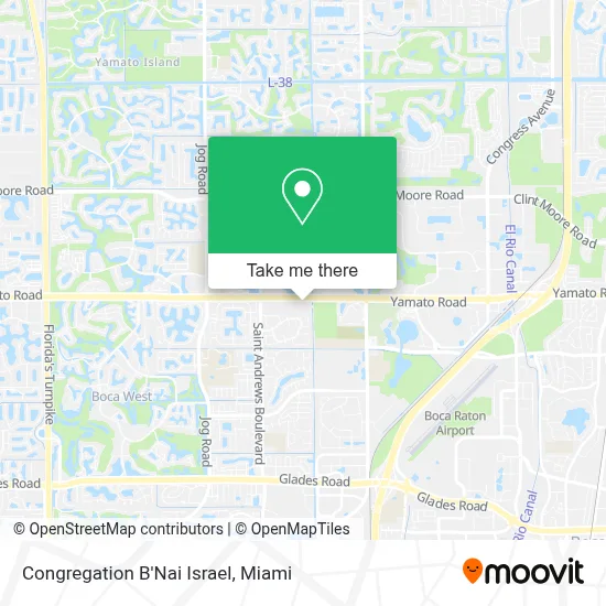 Congregation B'Nai Israel map