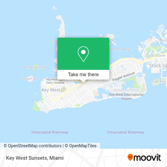 Key West Sunsets map