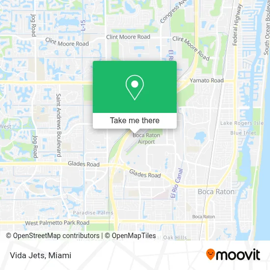 Vida Jets map