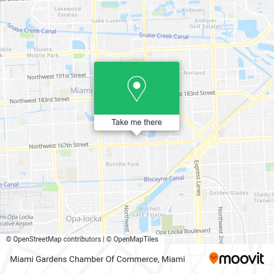 Miami Gardens Chamber Of Commerce map