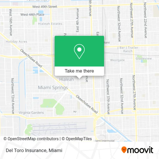 Del Toro Insurance map